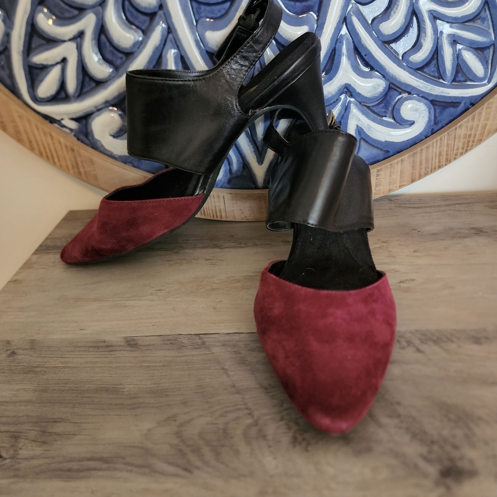 AEROSOLES leather and suede heels
